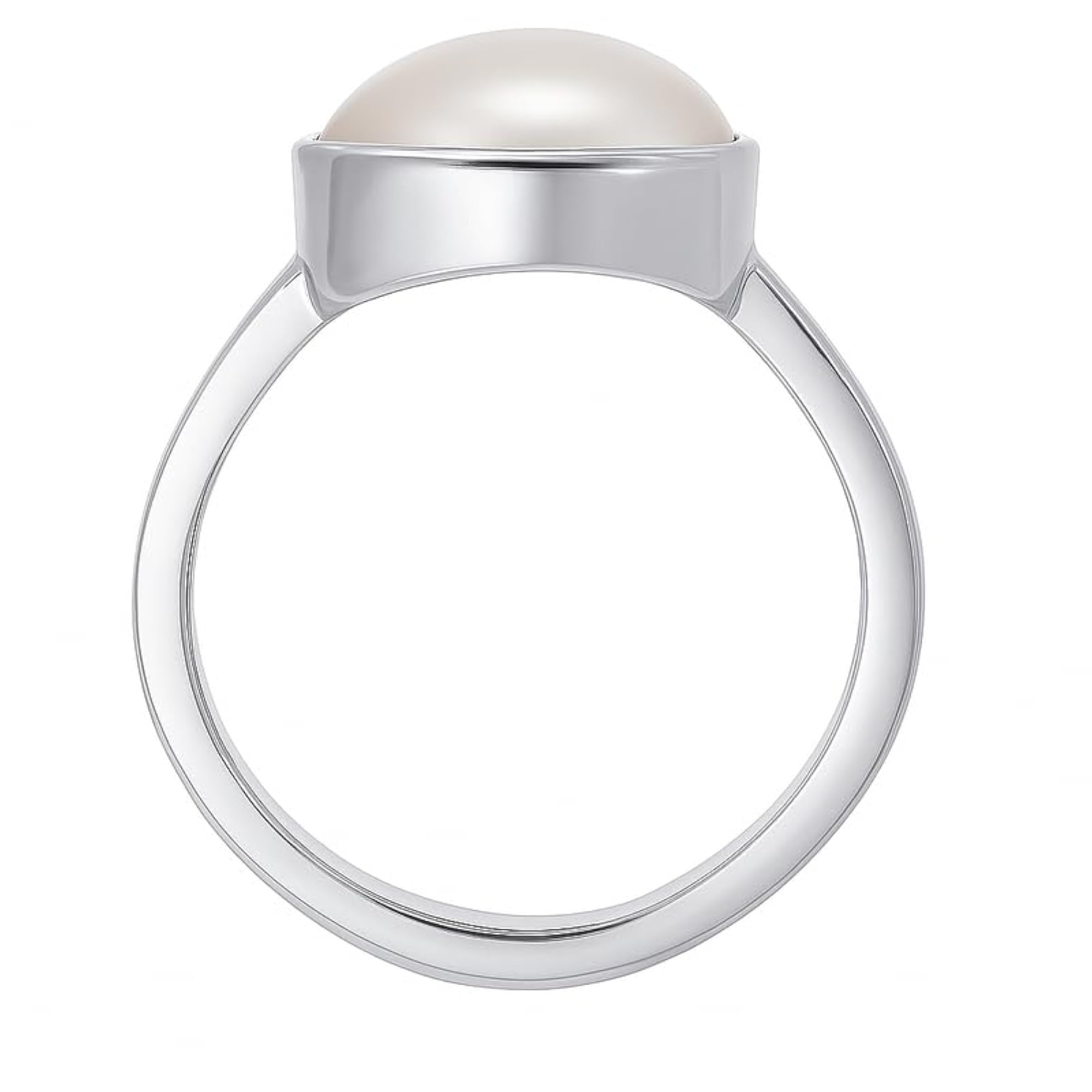 Women's Handcrafted Panchdhatu Adjustable Moti Pearl Ring, 2.75 Ct